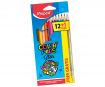 Spalvotas pieštukas Maped ColorPeps Star 12vnt.+spalvotas pieštukas Duo (auksinė+sidabrinė)
