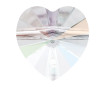 Kristāla pērle Swarovski sirds 5742 8mm 5gab. 001AB crystal aurore boreale