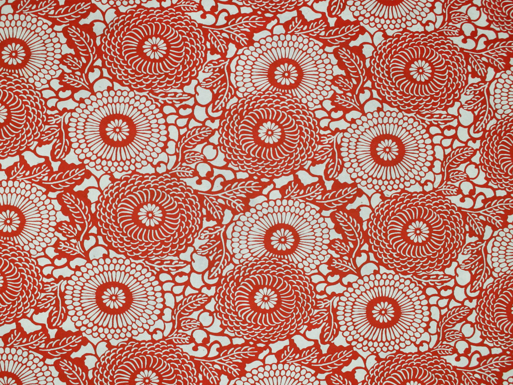 Nepaali paber 51x76cm Japanese Decor Red on Natural