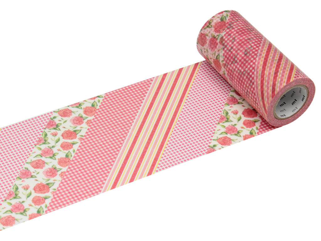 Washi teip mt casa 100mmx10m flower red