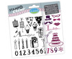 Silicon stamp Aladine Stampo Clear 32pcs Adult Birthday blister