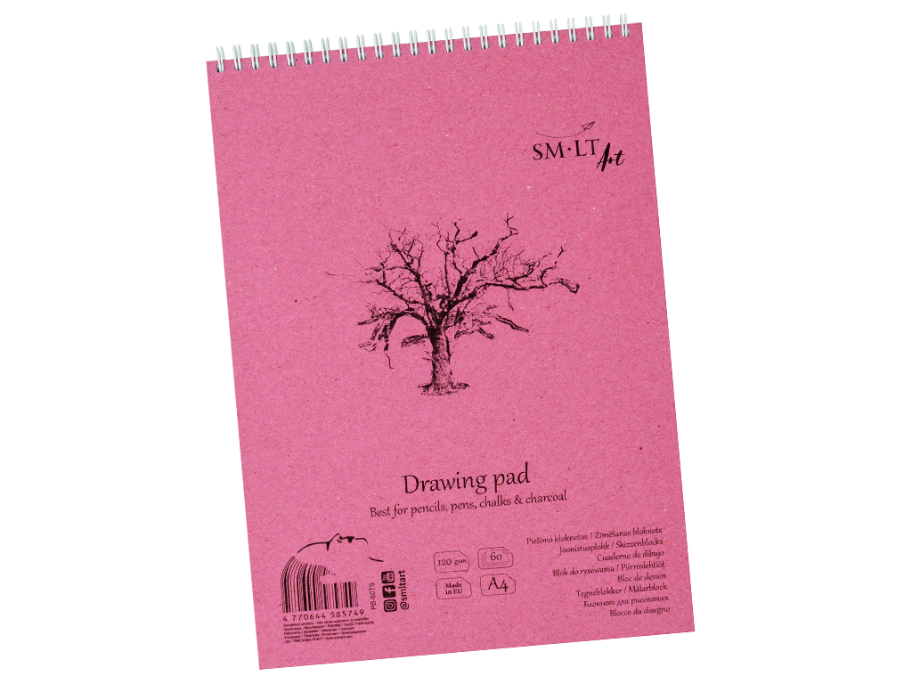 Drawing pad Smlt Art Authentic A4/120g 60 sheets spiral