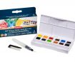 Watercolour set Derwent Inktense Travel Set #01 12 half pans+waterbrush in plastic box