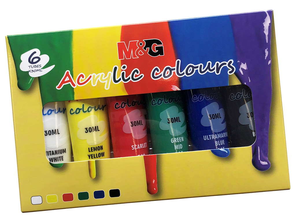 Akrila krāsa M&G 6x30ml