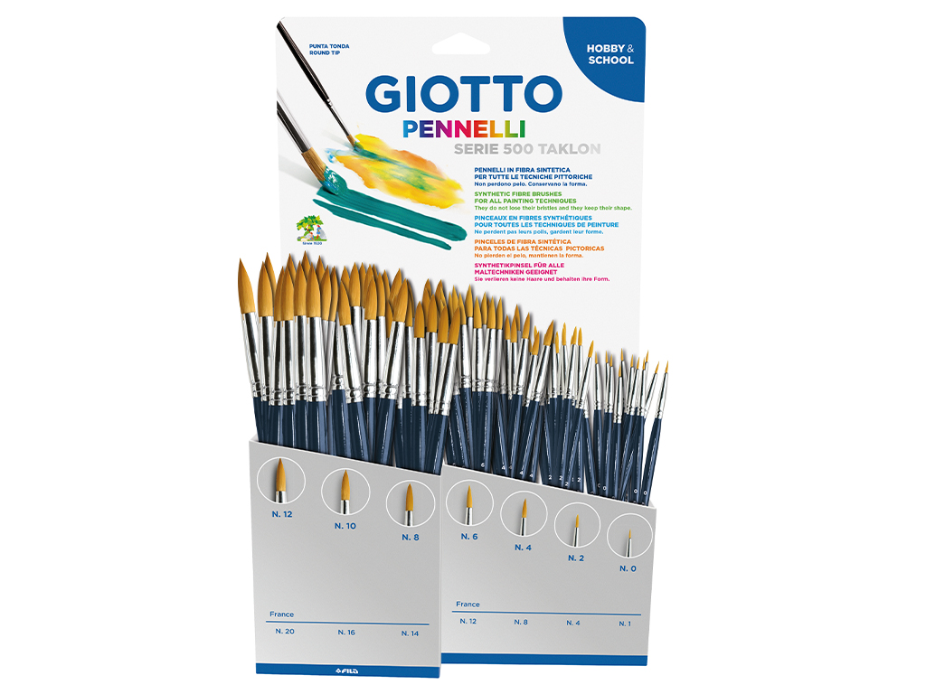 Brush Giotto 500 syntetic round 84pcs display