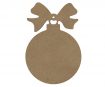 MDF-object Gomille christmas ornament with bow 11x16cm h=0.6cm