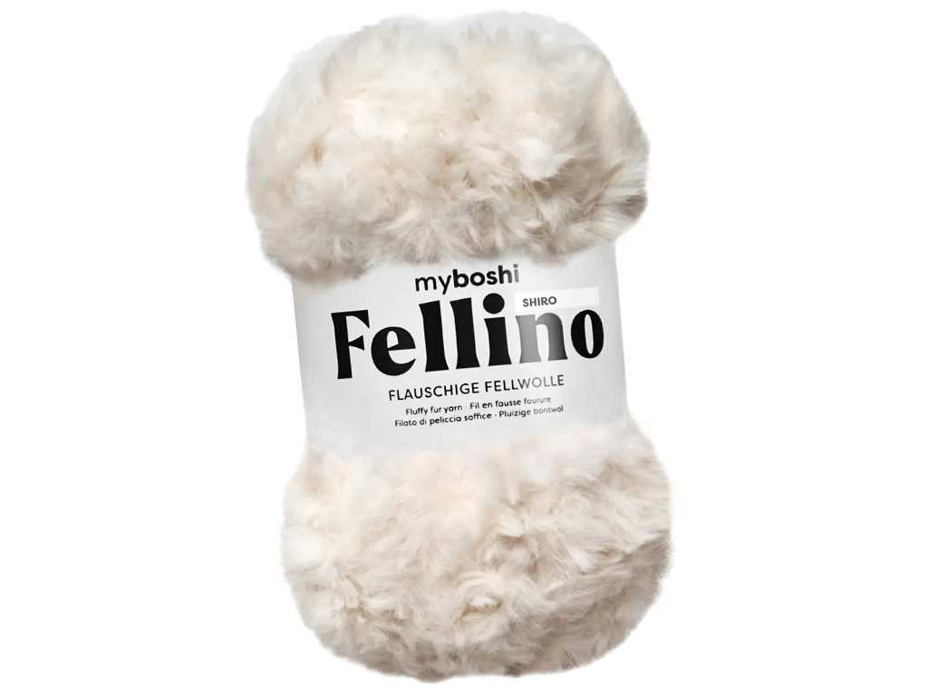 Yarn Myboshi Fellino 100% polyester 100g/65m shiro