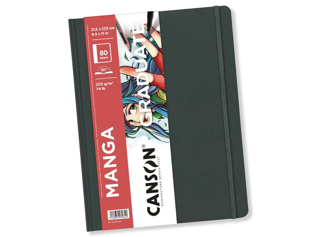 Piešimo bloknotas Graduate Manga 21.6x27.9cm/200g 40 lapų su gumele