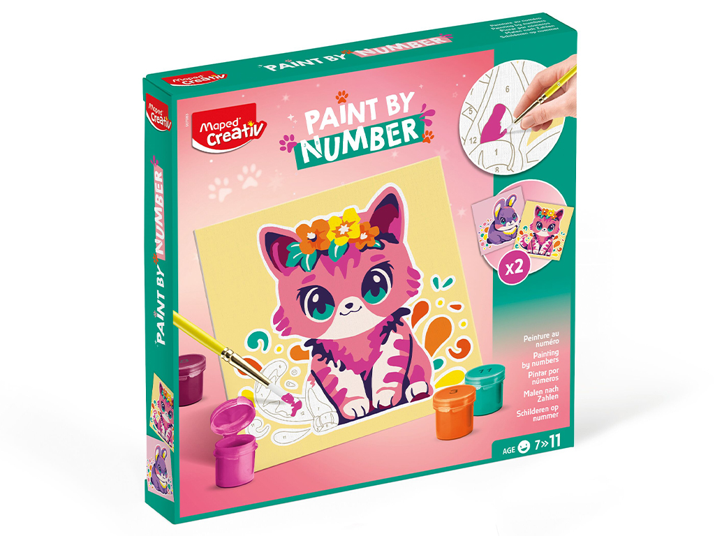 Tapyba pagal skaičius Maped Creativ 20x20 katė/triušis