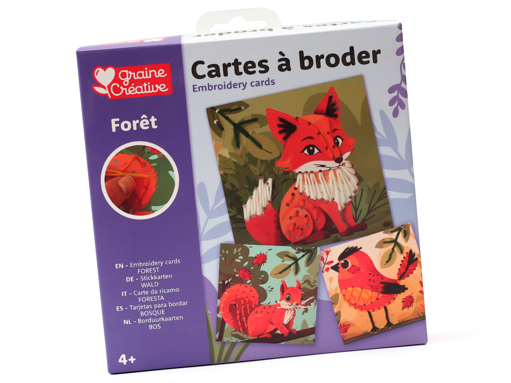 Tikkimise komplekt harjutamiseks Graine Creative 17x17cm 3tk mets