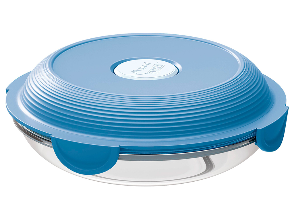 Glass lunch plate Maped Picnik Adult 700ml storm blue