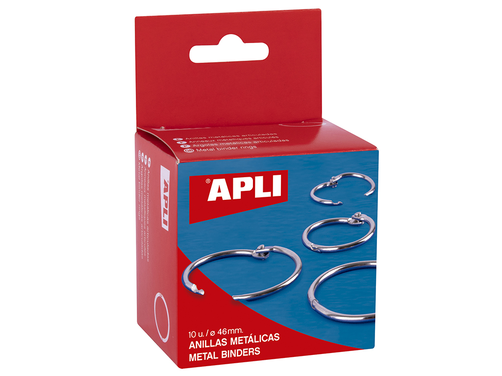 Metāla gredzens Apli atverams 46mm 10gab.