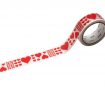Washi dekoratyvi lipni juostelė mt 1P basic 15mmx7m heart red