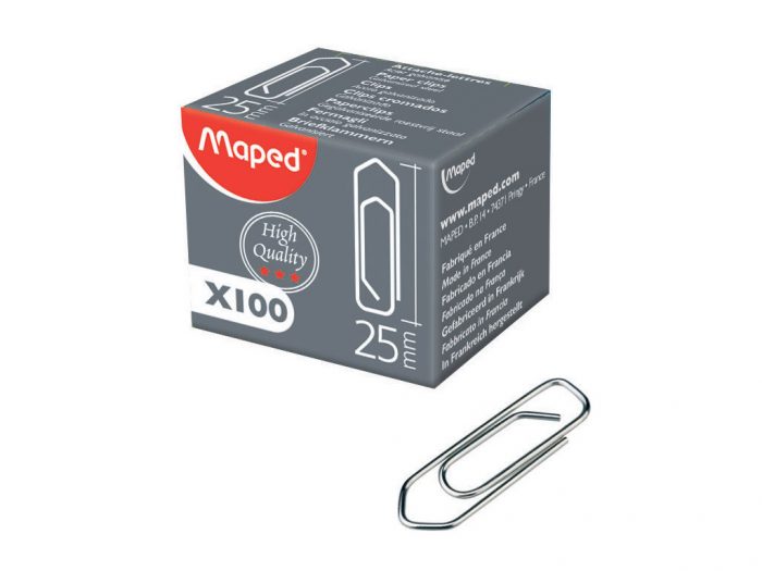 Paper clips Maped Extra Strong 25mm 100pcs
