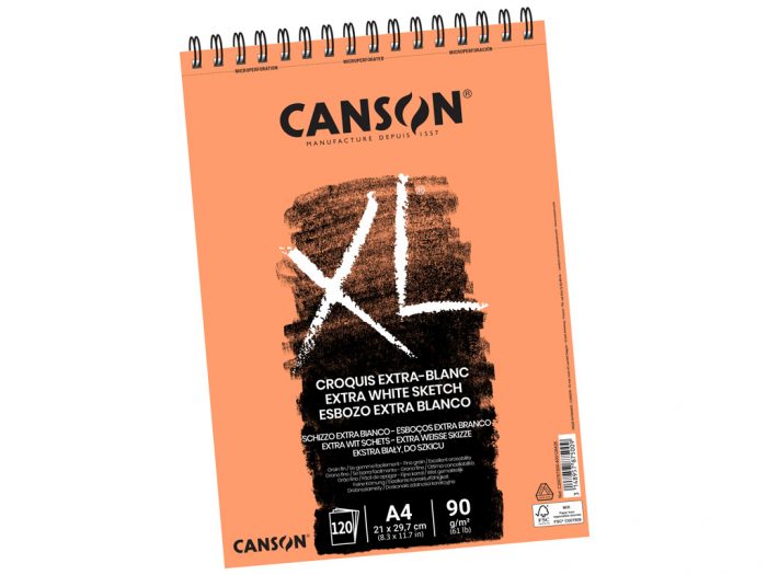 Sketching album Canson XL Extra-Blanc - 1/2