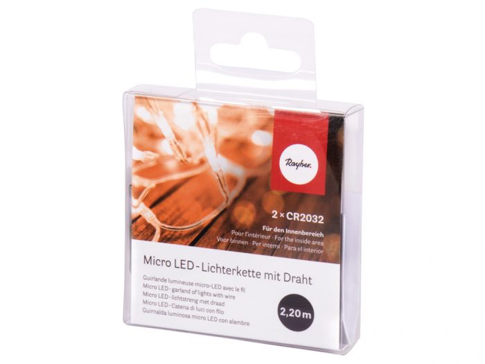 Valguskett Rayher LED 20 läbipaistev juhe 220cm - 1/4