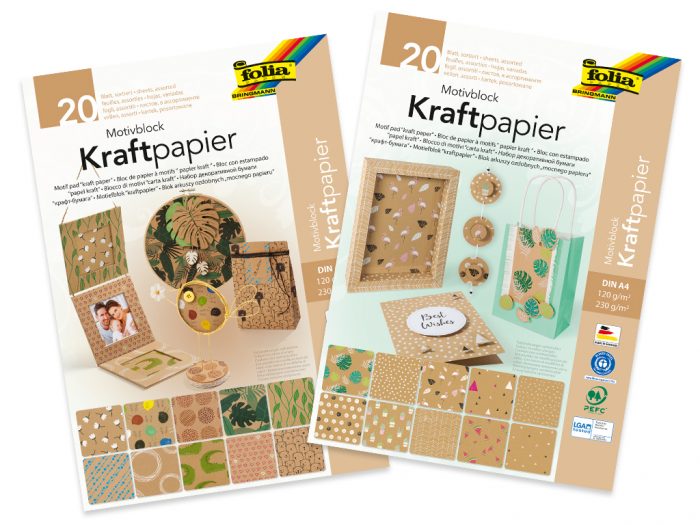 Dizaina papīra bloks Folia Kraft - 1/6