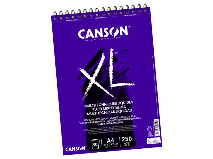 Universalus bloknotas Canson XL Mixed Media Fluid - 1/4