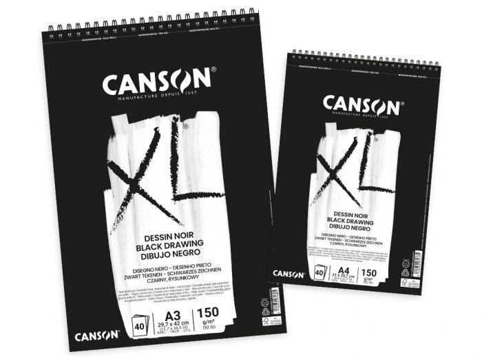 Piešimo bloknotas Canson XL Drawing juoda - 1/4