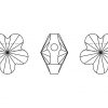 Kristāla pērle Swarovski zieds 5744 8mm - 2/2